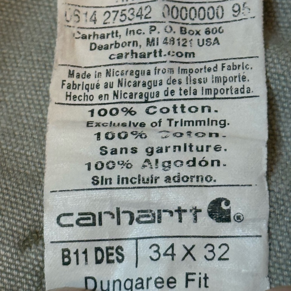 Carhartt B11DES sixe 34X32 Men’s work pants - Picture 5 of 7
